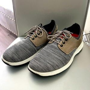 Dockers Casual Gray Knit Shoes Men's Size 10 Oxford Leather Comfort